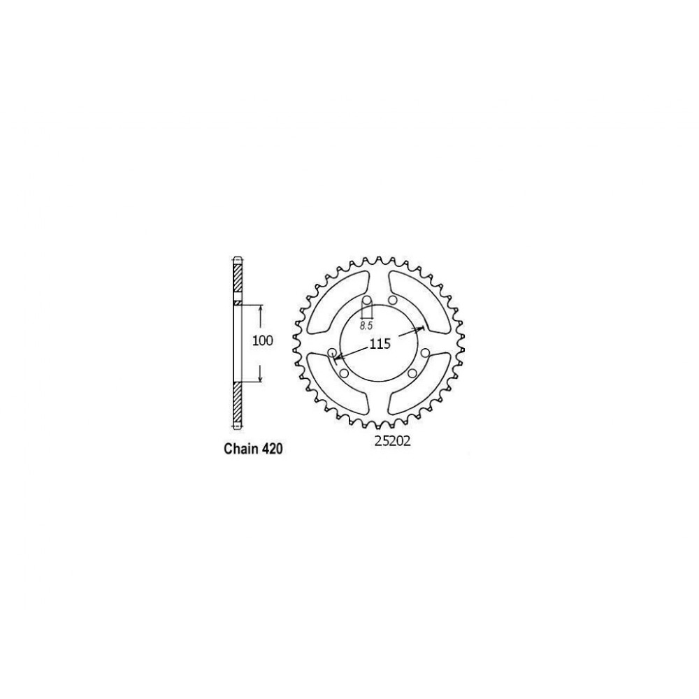 COURONNE ARRIERE 52 DENTS XP6