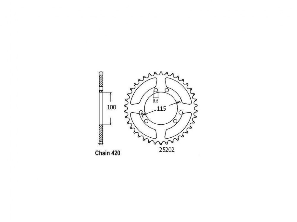 COURONNE ARRIERE 52 DENTS XP6