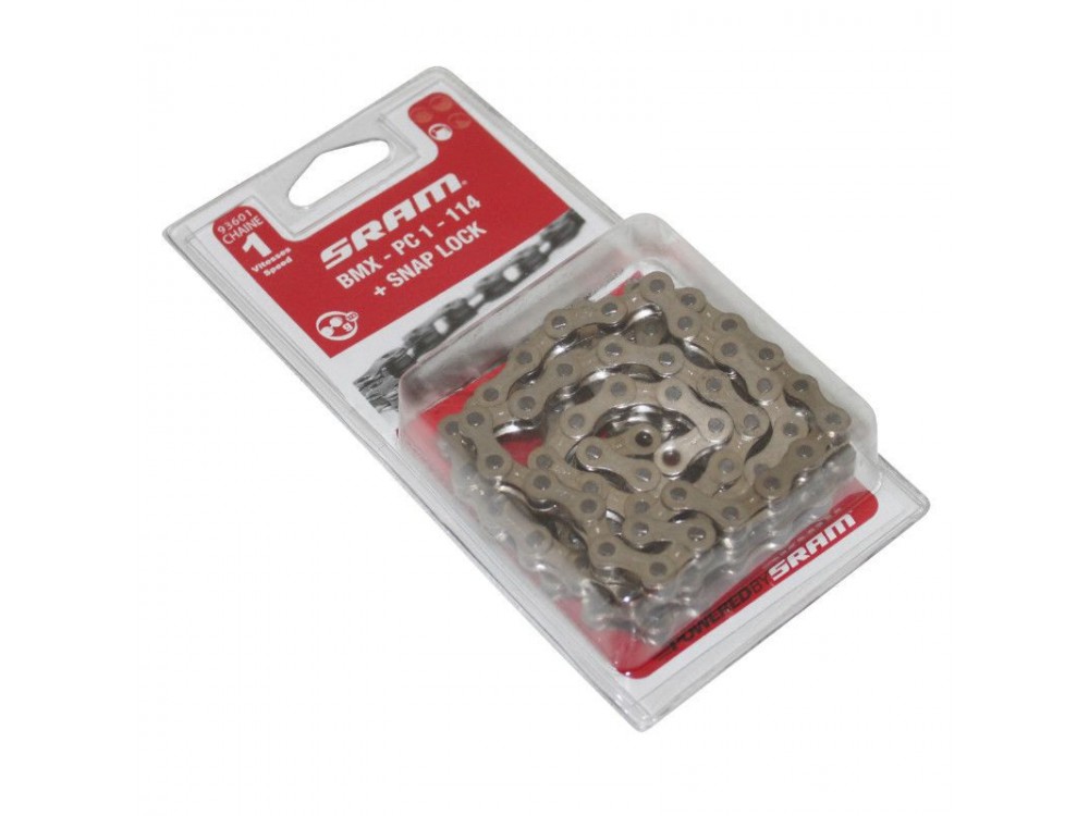 CHAINE SRAM PC-1 ARGENT 114M